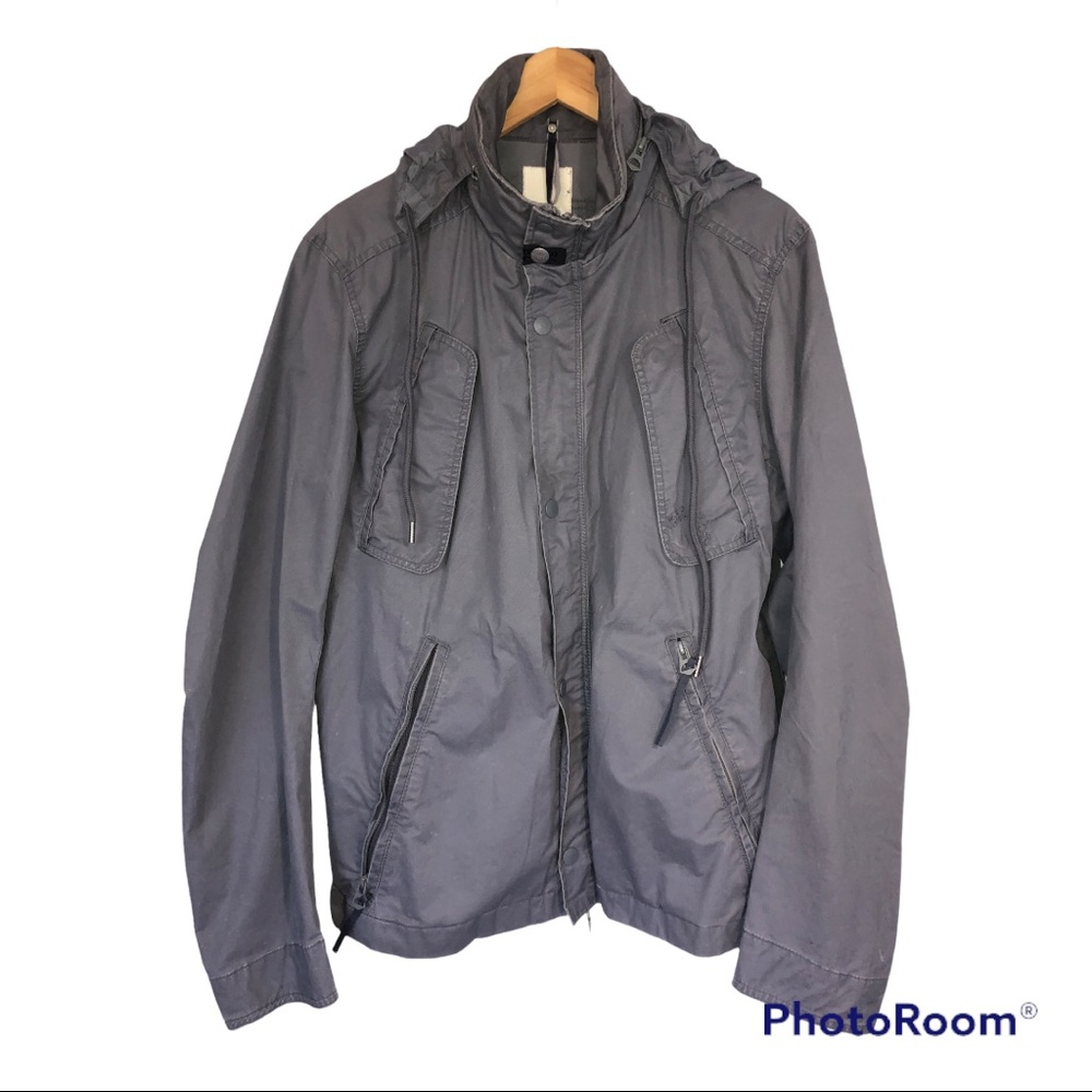 COPY - Diesel Men's Green Grey Hooded Heavy Cotton Military Field Jacket Coat S…